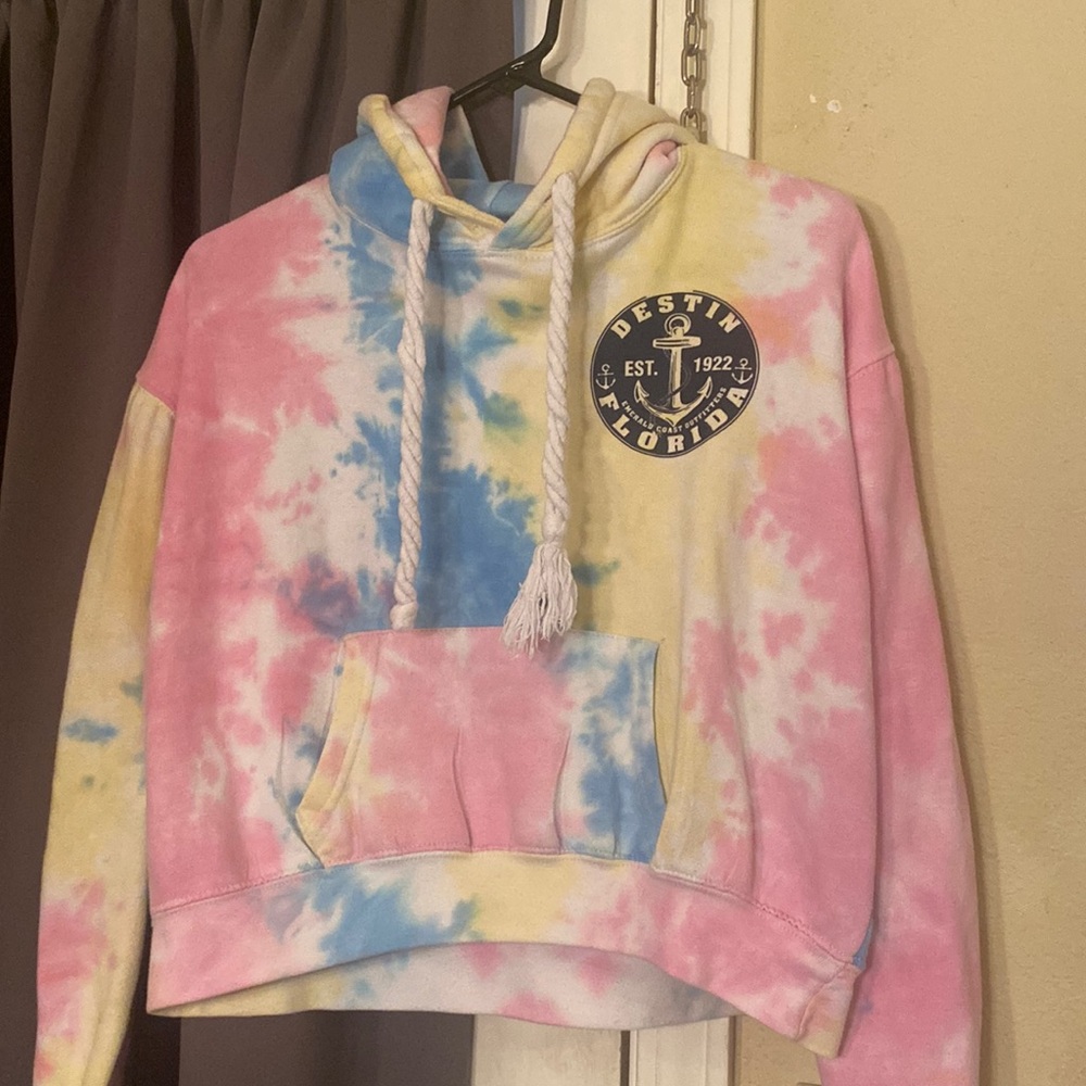 Destin tie dye beach hoodie